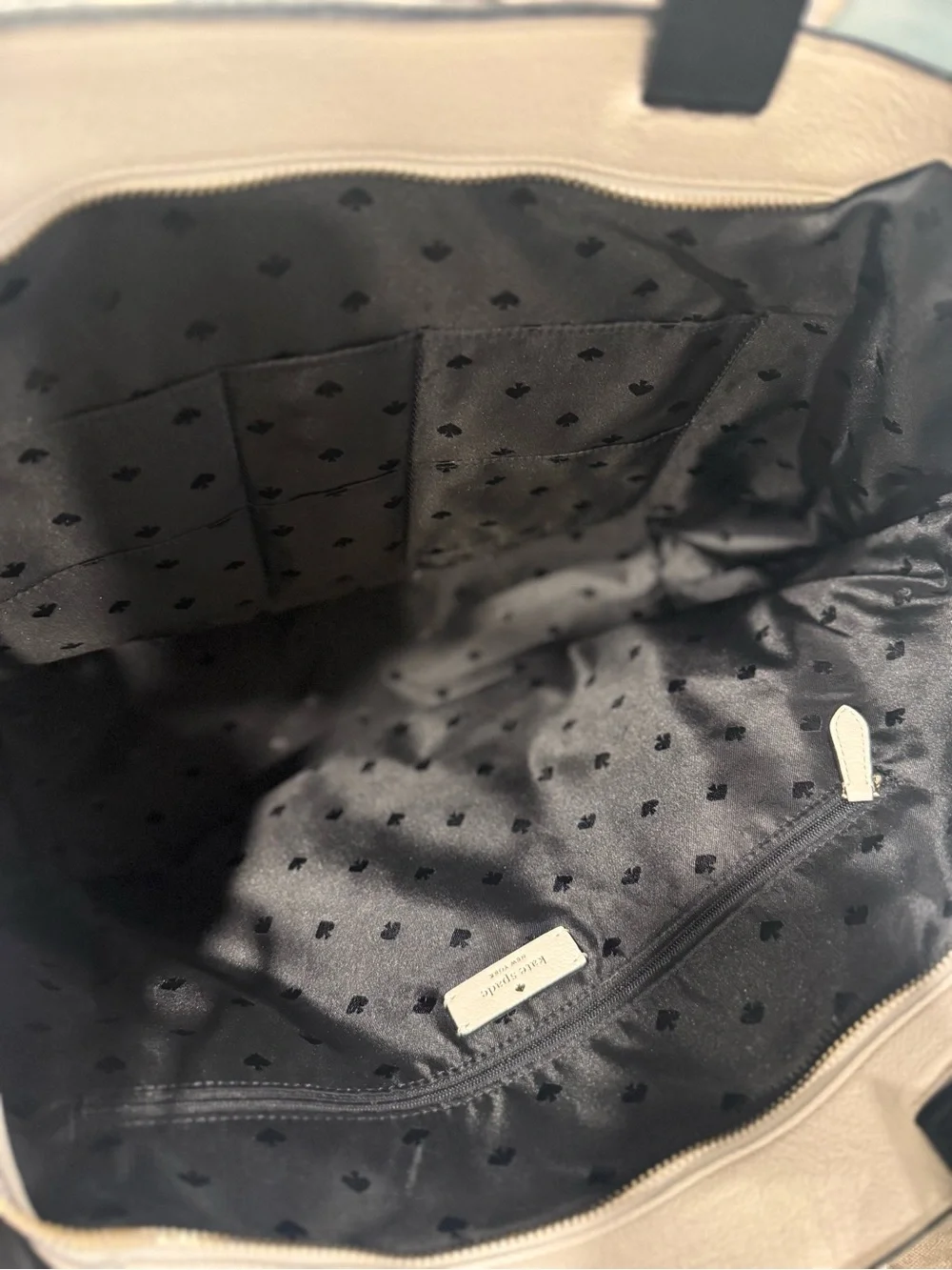 Kate Spade Two-Tone Black and Cream Rosie large Leather Tote